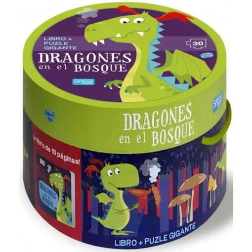 DRAGONES EN EL BOSQUE LIBRO + PUZLE GIGANTE