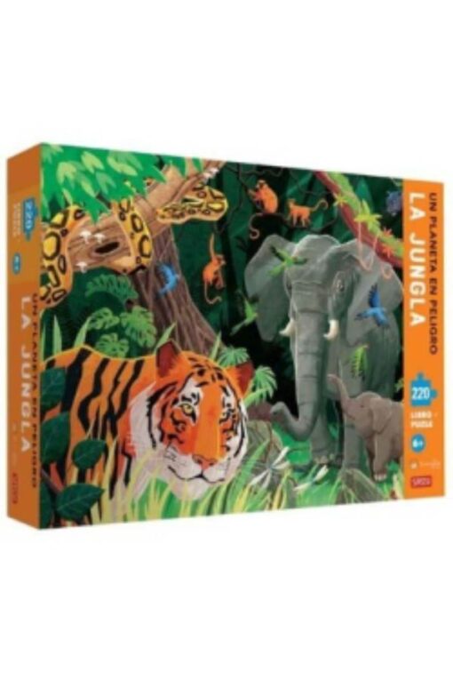 LA JUNGLA LIBRO ILUSTRADO + PUZLE DE 220 PIEZAS